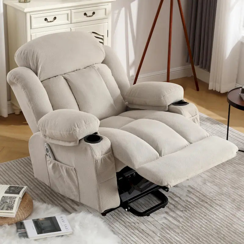 Fauteuils releveurs inclinables, Chaleur et massage, Port USB, Télécommande