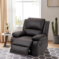 Fauteuil inclinable manuel en cuir végétalien à dossier inclinable