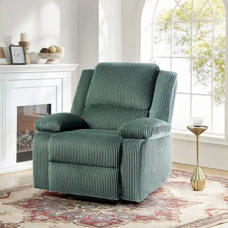 Fauteuil inclinable manuel en cuir végétalien à dossier inclinable