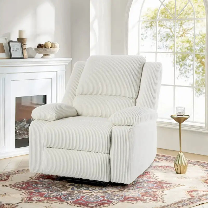 Fauteuil inclinable manuel en cuir végétalien à dossier inclinable