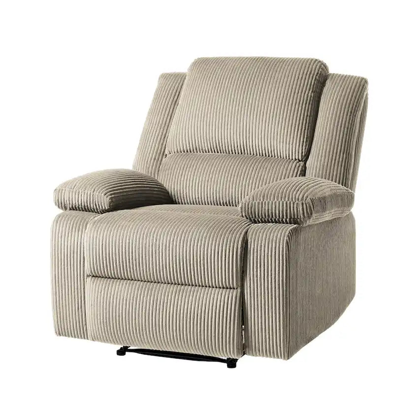 Fauteuil inclinable manuel en cuir végétalien à dossier inclinable
