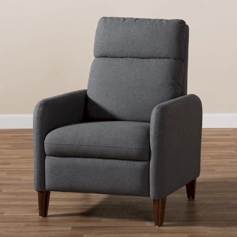 Fauteuil inclinable en tissu du milieu du siècle par Baxton Studio