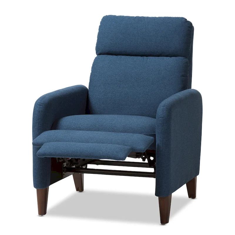 Fauteuil inclinable en tissu du milieu du siècle par Baxton Studio
