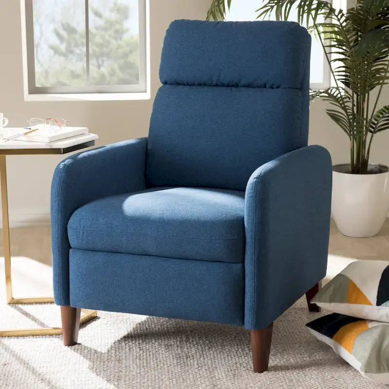 Fauteuil inclinable en tissu du milieu du siècle par Baxton Studio