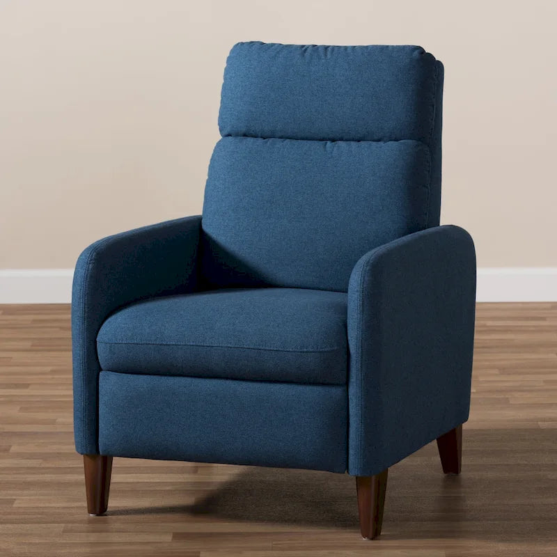 Fauteuil inclinable en tissu du milieu du siècle par Baxton Studio