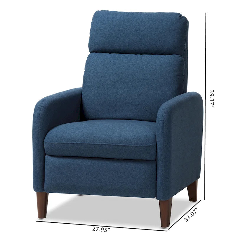 Fauteuil inclinable en tissu du milieu du siècle par Baxton Studio