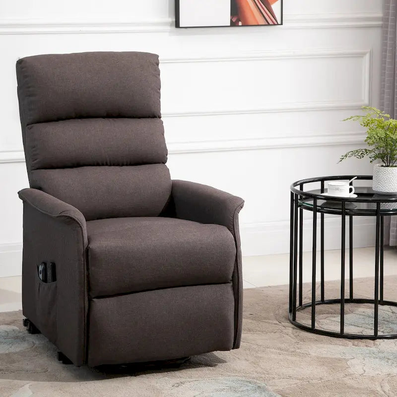 Fauteuil inclinable électrique HOMCOM avec fonction de massage par vibration et télécommande, pour personnes âgées, mobilier de salon ou de bureau