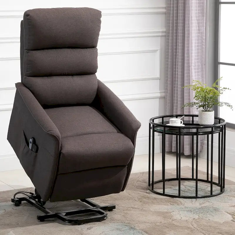 Fauteuil inclinable électrique HOMCOM avec fonction de massage par vibration et télécommande, pour personnes âgées, mobilier de salon ou de bureau
