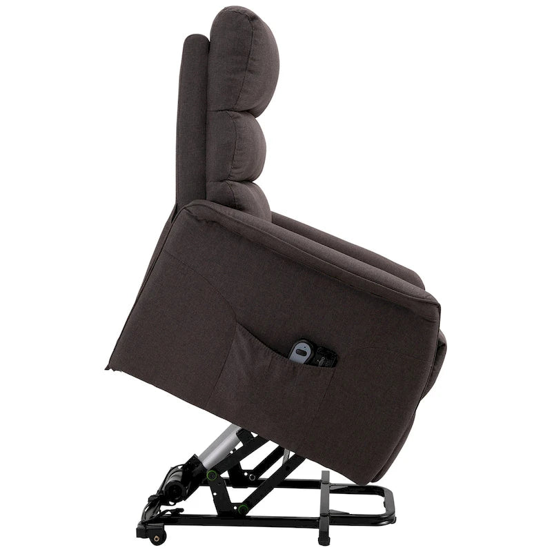 Fauteuil inclinable électrique HOMCOM avec fonction de massage par vibration et télécommande, pour personnes âgées, mobilier de salon ou de bureau