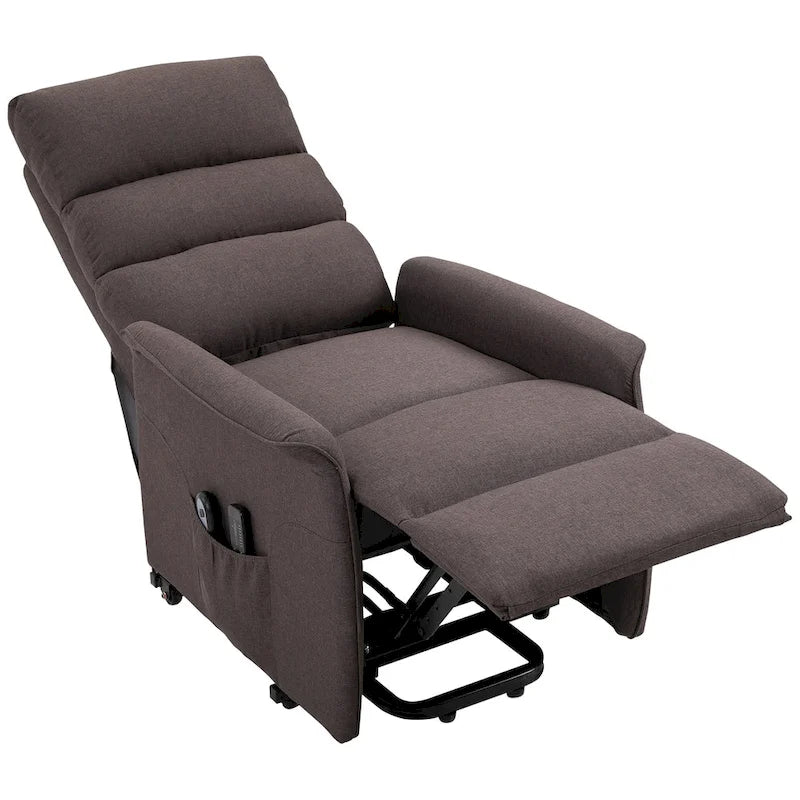 Fauteuil inclinable électrique HOMCOM avec fonction de massage par vibration et télécommande, pour personnes âgées, mobilier de salon ou de bureau
