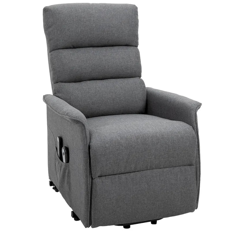 Fauteuil inclinable électrique HOMCOM avec fonction de massage par vibration et télécommande, pour personnes âgées, mobilier de salon ou de bureau