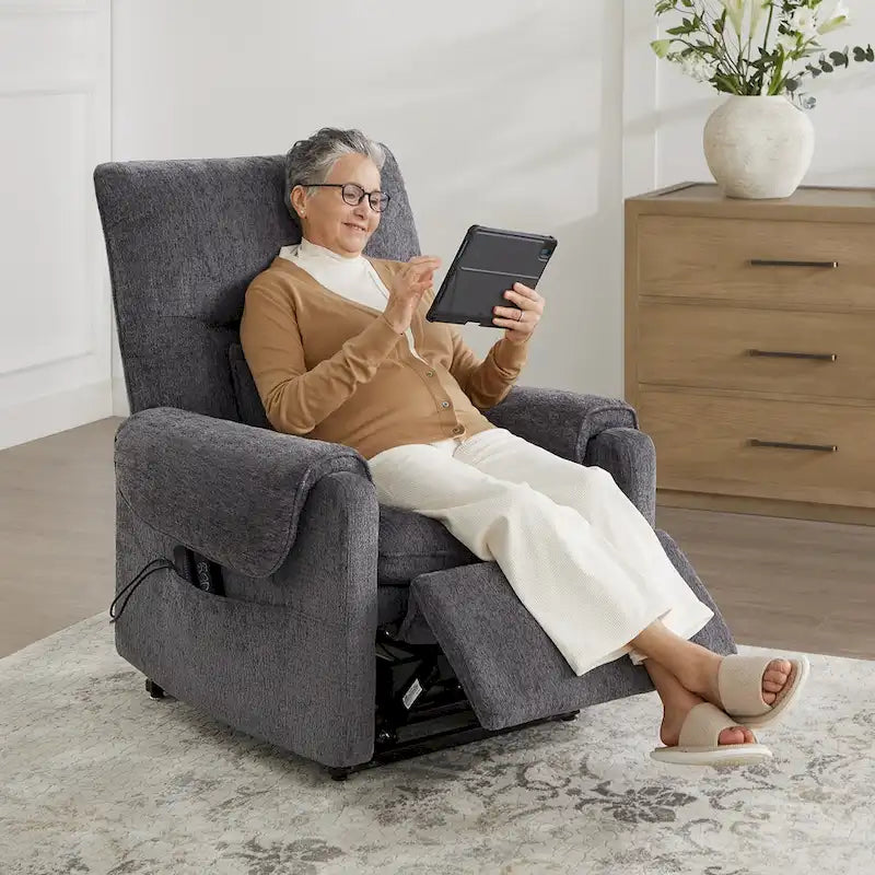 Fauteuil inclinable releveur Chloe avec chaleur et massage pour personnes âgées