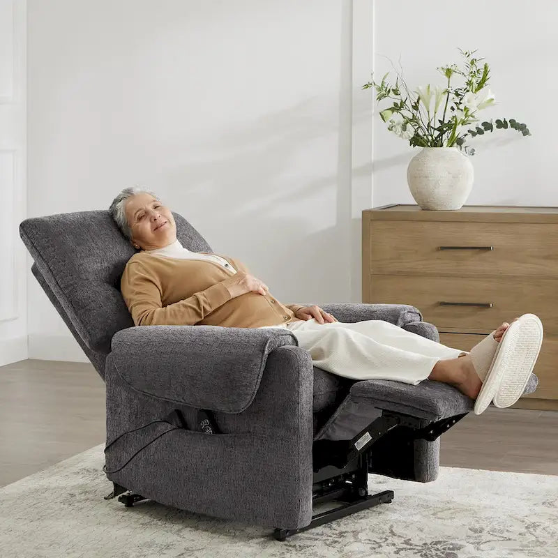 Fauteuil inclinable releveur Chloe avec chaleur et massage pour personnes âgées