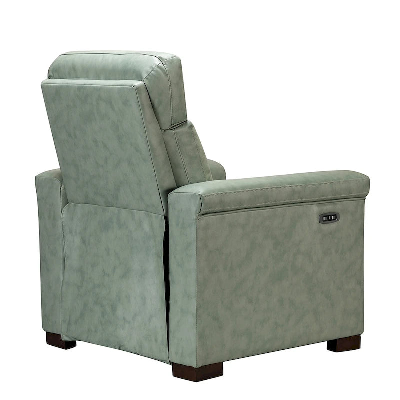 Alicia 34.65 Large Fauteuil inclinable électrique contemporain classique en cuir véritable avec port USB