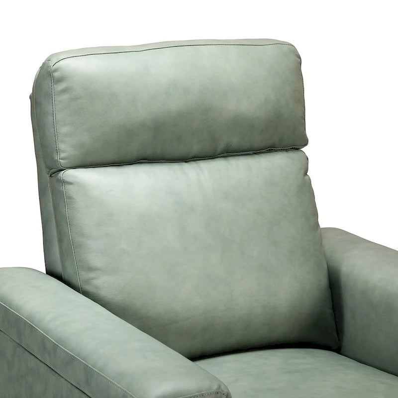 Alicia 34.65 Large Fauteuil inclinable électrique contemporain classique en cuir véritable avec port USB
