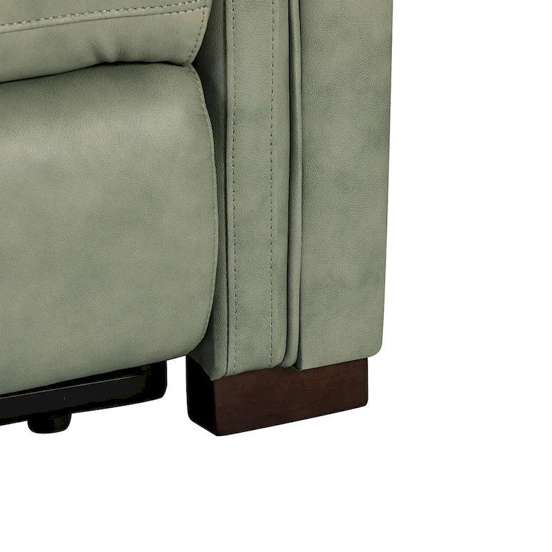 Alicia 34.65 Large Fauteuil inclinable électrique contemporain classique en cuir véritable avec port USB