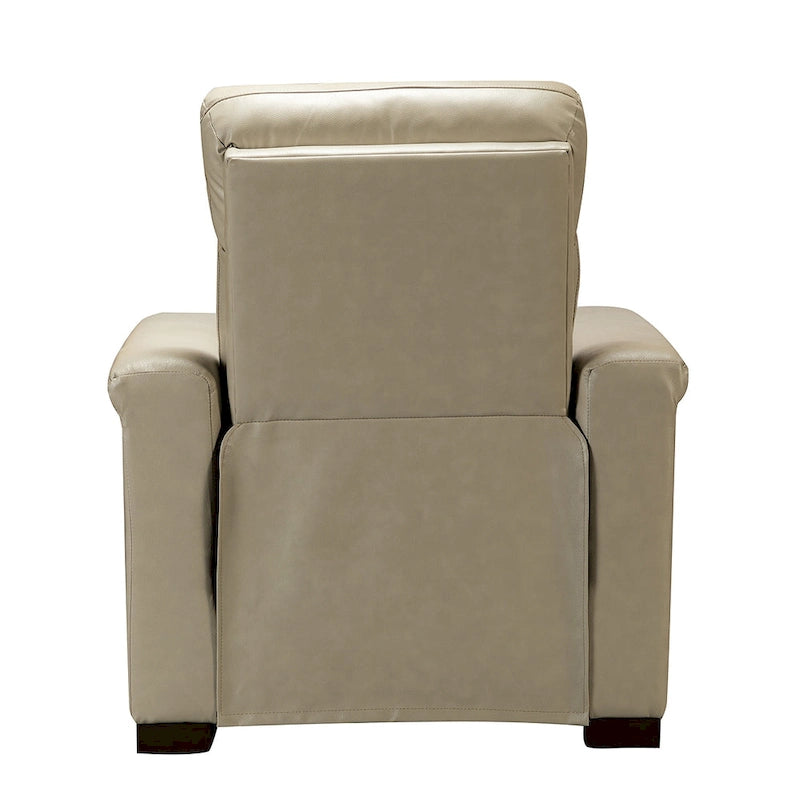Alicia 34.65 Large Fauteuil inclinable électrique contemporain classique en cuir véritable avec port USB