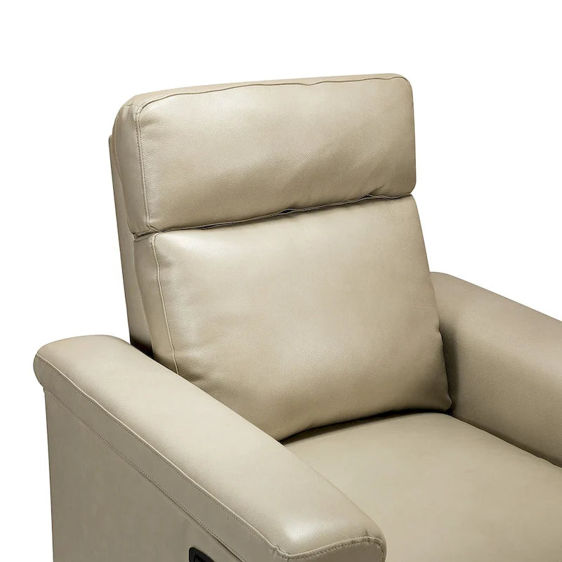 Alicia 34.65 Large Fauteuil inclinable électrique contemporain classique en cuir véritable avec port USB