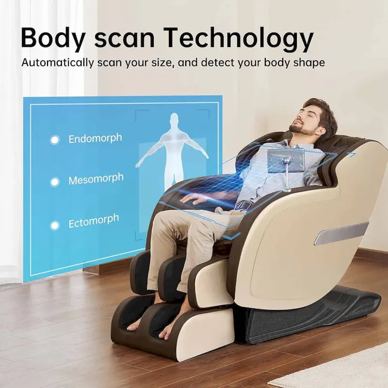 Fauteuil de massage Ukuowu Favor 05 avec gravité zéro complète, rail SL, balayage corporel et contrôle par application