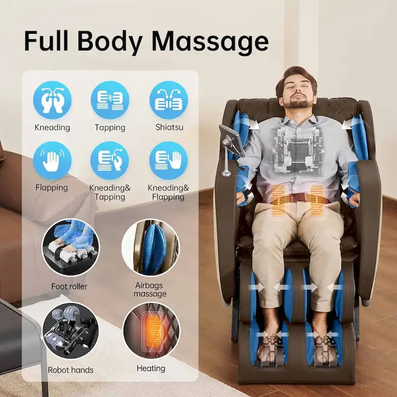 Fauteuil de massage Ukuowu Favor 05 avec gravité zéro complète, rail SL, balayage corporel et contrôle par application