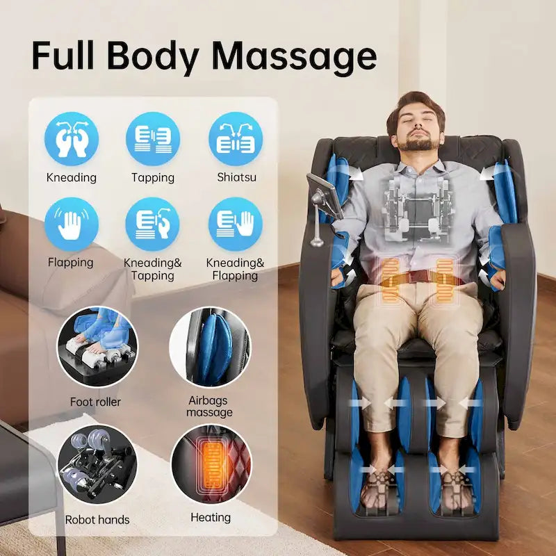 Fauteuil de massage Ukuowu Favor 05 avec gravité zéro complète, rail SL, balayage corporel et contrôle par application