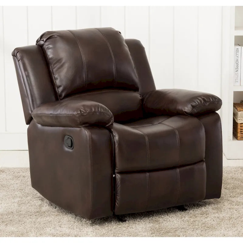 Fauteuil inclinable Charleston Leather Gel Glider Rocker de Greyson Living