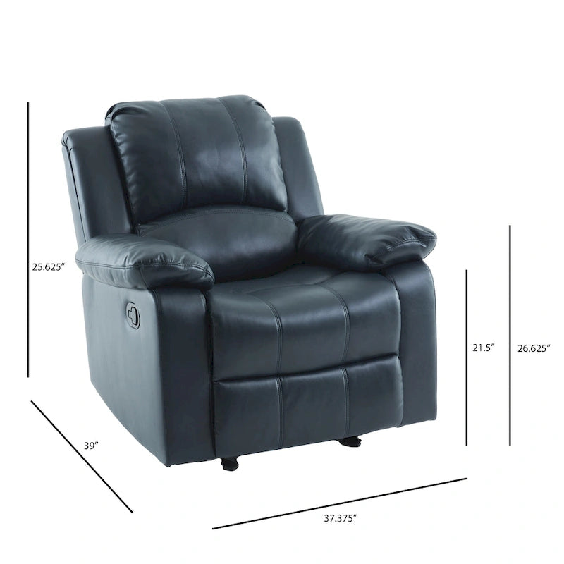 Fauteuil inclinable Charleston Leather Gel Glider Rocker de Greyson Living