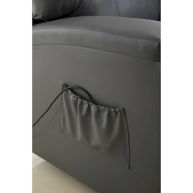 Fauteuil inclinable releveur en cuir PU pour personnes âgées