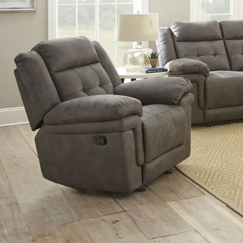 Fauteuil inclinable planeur en microfibre Steve Silver Austin