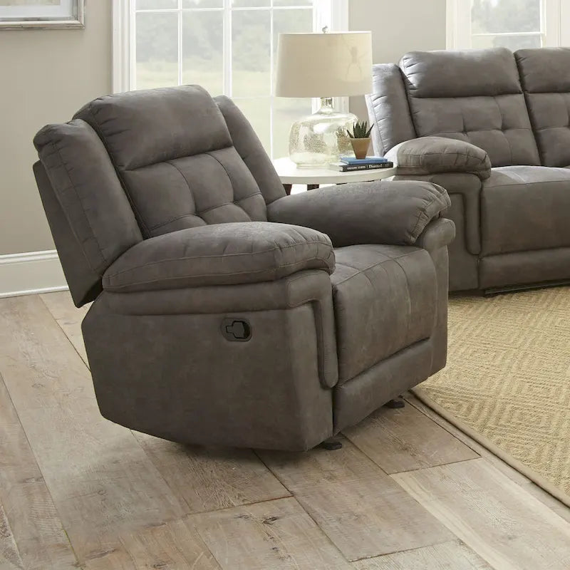 Fauteuil inclinable planeur en microfibre Steve Silver Austin