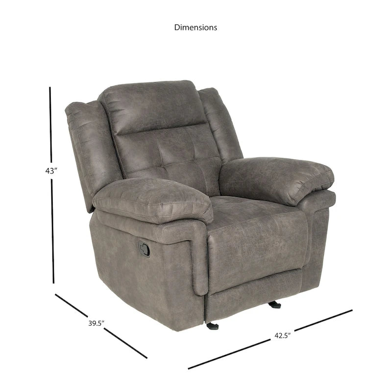 Fauteuil inclinable planeur en microfibre Steve Silver Austin