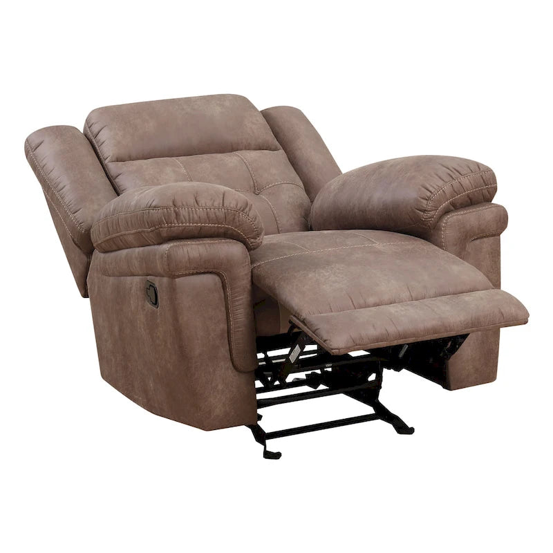 Fauteuil inclinable planeur en microfibre Steve Silver Austin