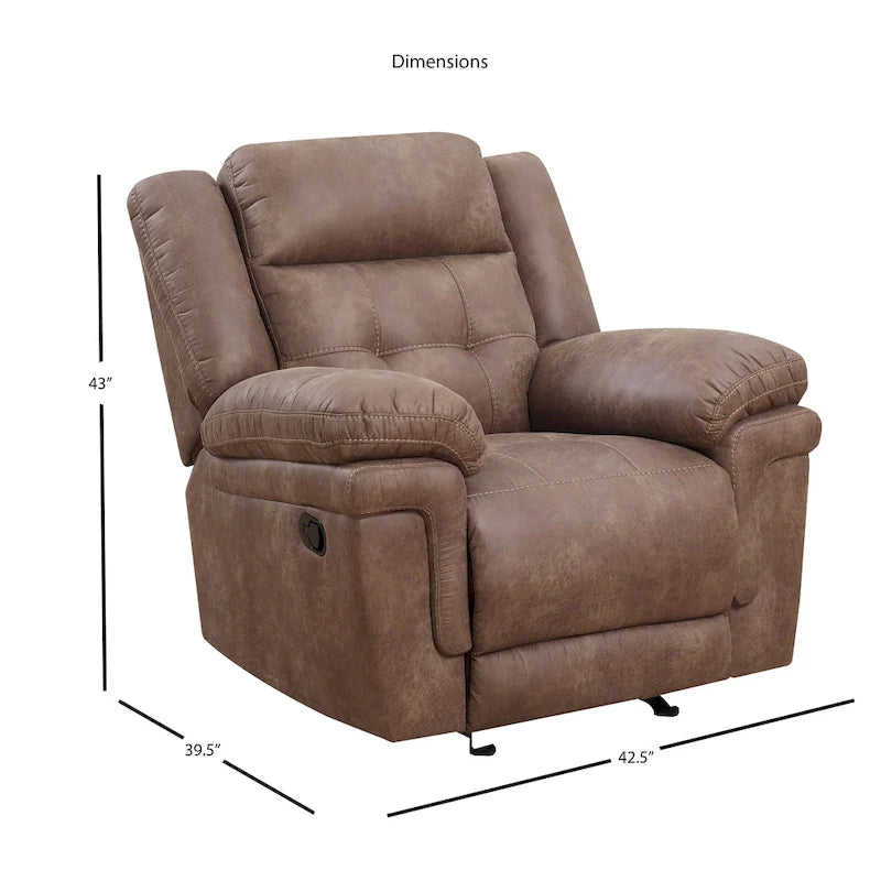Fauteuil inclinable planeur en microfibre Steve Silver Austin