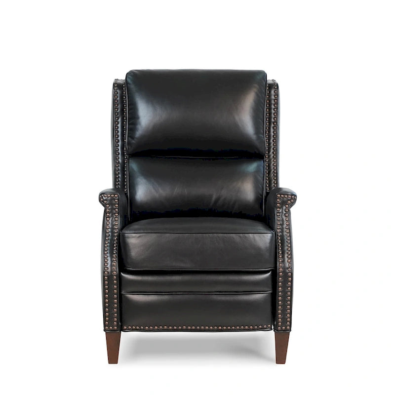 Fauteuil inclinable électrique en cuir véritable Hekkin avec appui-tête réglable et port USB, très confortable pour le salon