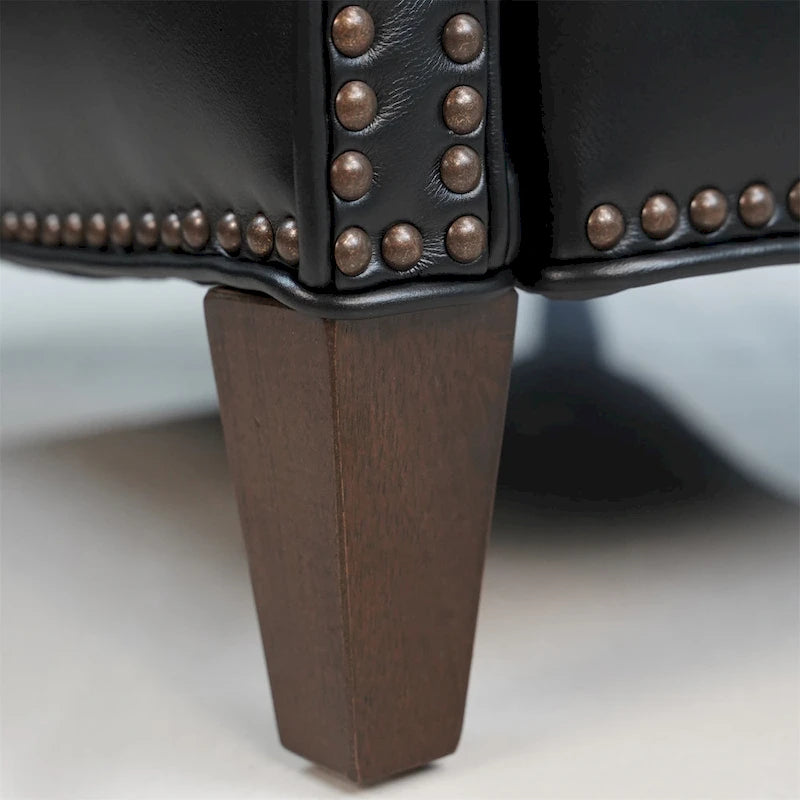Fauteuil inclinable électrique en cuir véritable Hekkin avec appui-tête réglable et port USB, très confortable pour le salon