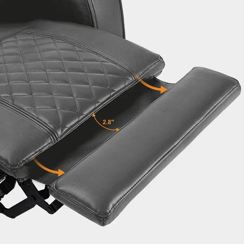 MCombo Canapé inclinable électrique avec appuie-têtes réglables, sièges de cinéma maison avec rangement dans les accoudoirs, similicuir HTS470