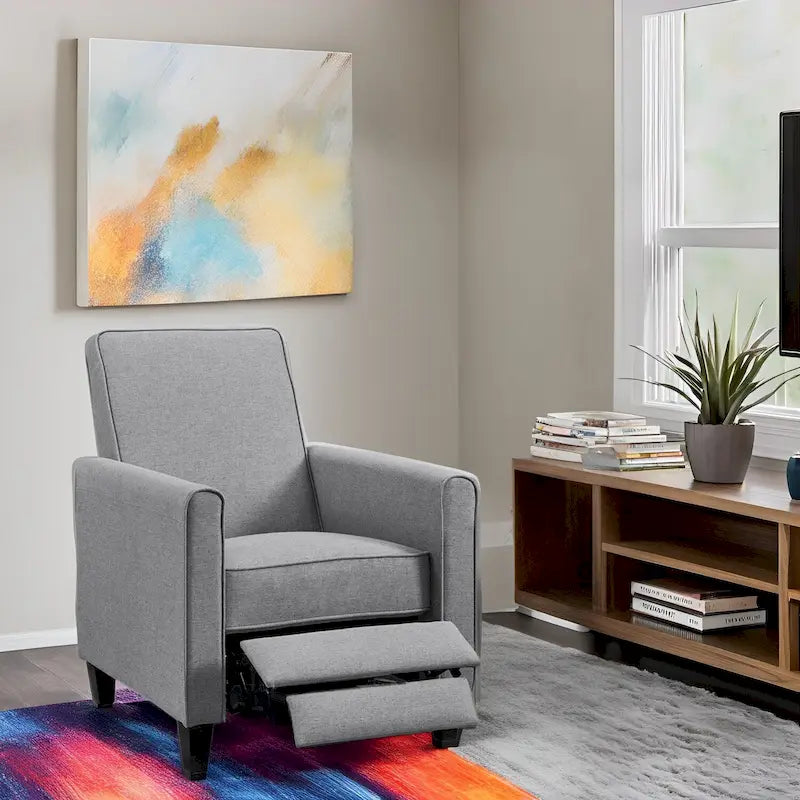 Fauteuil Inclinable Pushback de Cinéma Maison - Fauteuil Inclinable Compact avec Accoudoir et Repose-pieds Réglable, Idéal pour les Petits Espaces