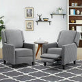 AVAWING Lot de 2 fauteuils inclinables à dossier poussoir en lin avec dossier à oreilles