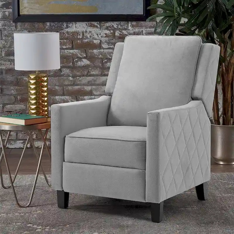 AVAWING Lot de 2 fauteuils inclinables à dossier poussoir en lin avec dossier à oreilles
