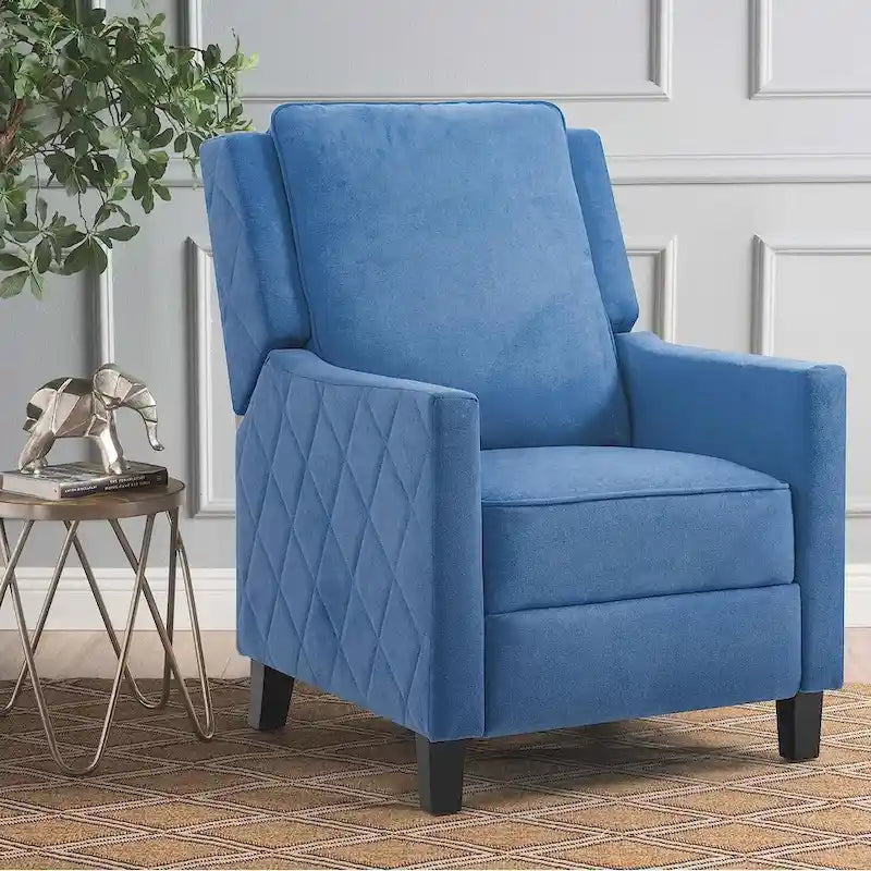 AVAWING Lot de 2 fauteuils inclinables à dossier poussoir en lin avec dossier à oreilles