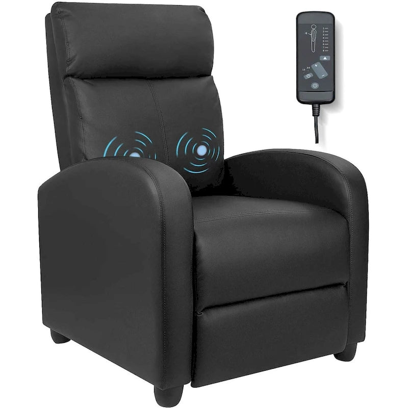 Fauteuil de massage inclinable Homall en similicuir PU pour cinéma maison avec siège rembourré