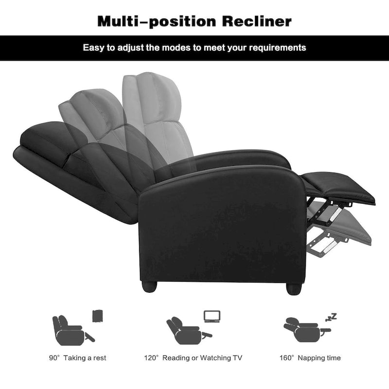 Fauteuil de massage inclinable Homall en similicuir PU pour cinéma maison avec siège rembourré