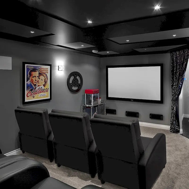 Fauteuil de massage inclinable Homall en similicuir PU pour cinéma maison avec siège rembourré