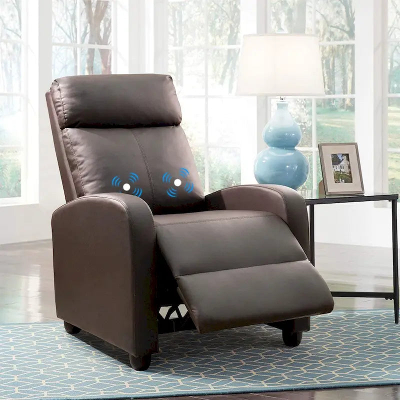 Fauteuil de massage inclinable Homall en similicuir PU pour cinéma maison avec siège rembourré
