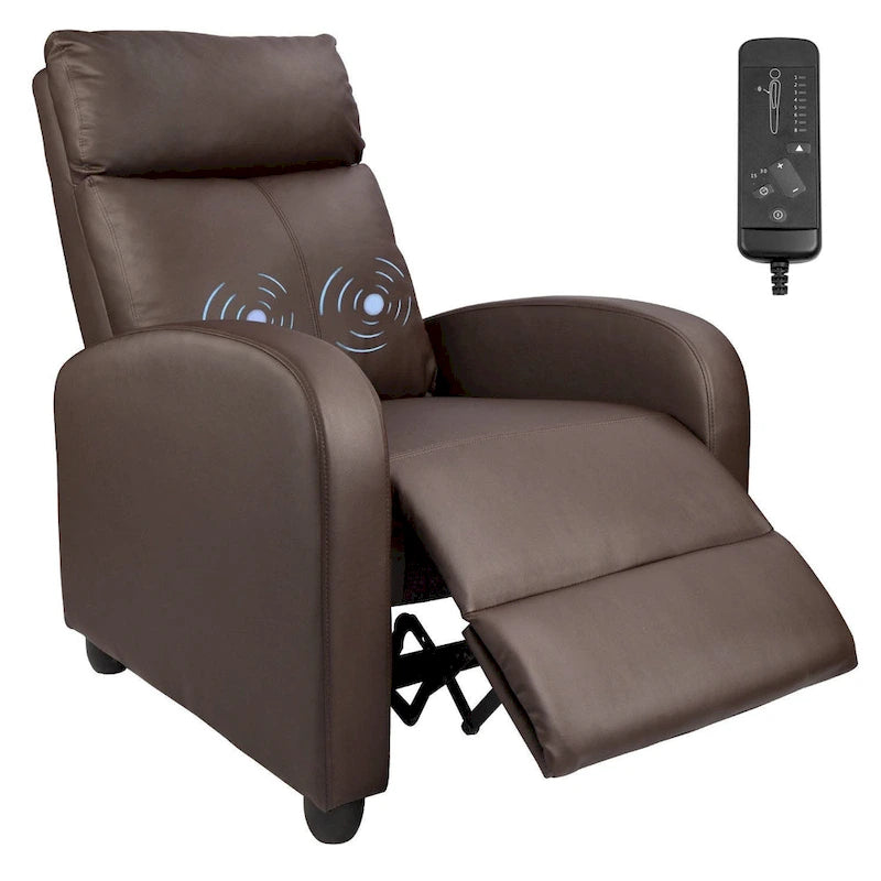 Fauteuil de massage inclinable Homall en similicuir PU pour cinéma maison avec siège rembourré