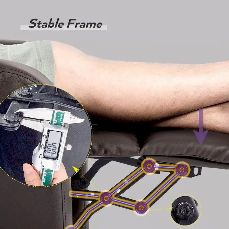 Fauteuil de massage inclinable Homall en similicuir PU pour cinéma maison avec siège rembourré