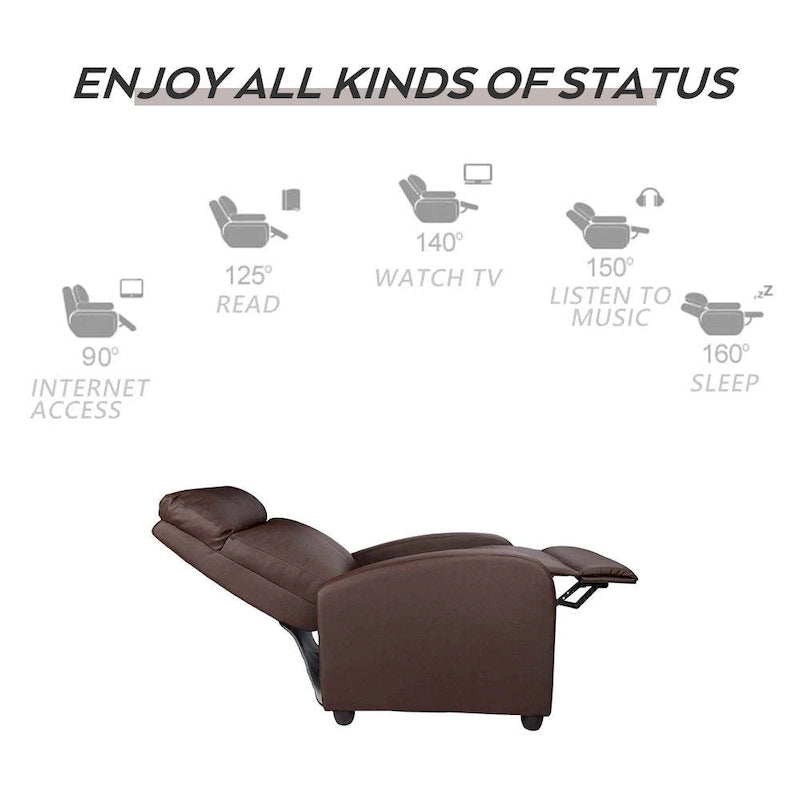 Fauteuil de massage inclinable Homall en similicuir PU pour cinéma maison avec siège rembourré