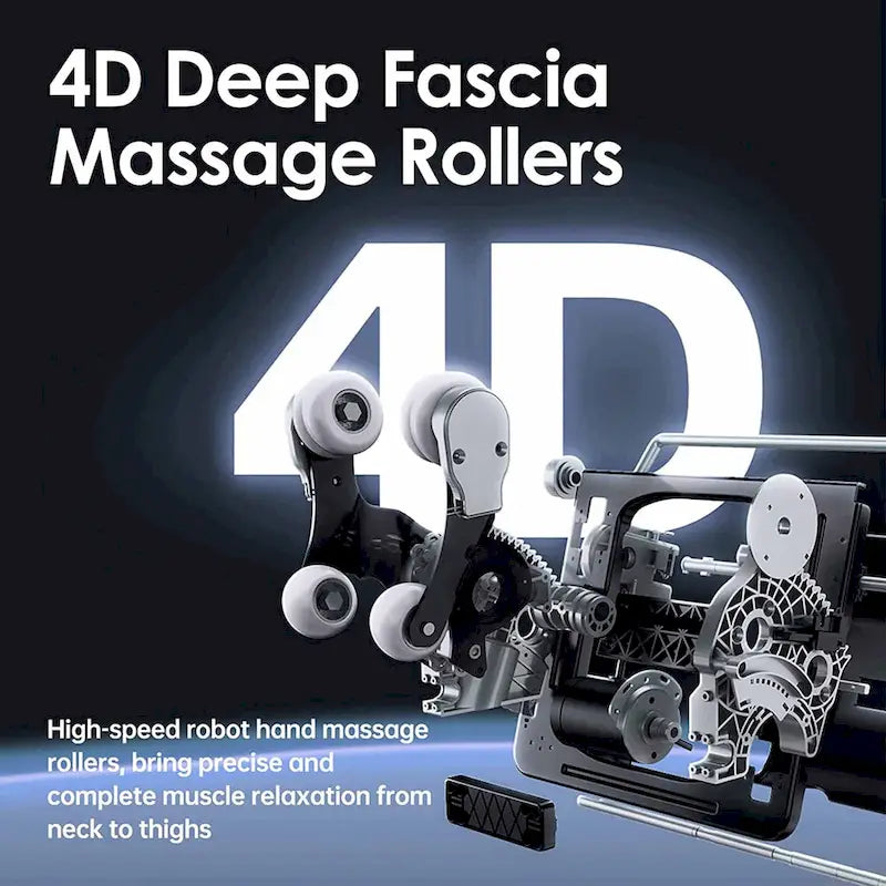 Fauteuil de massage 4D Ukuowu PS6500 avec IA Care, commande vocale, chargement sans fil et rail SL extra-long