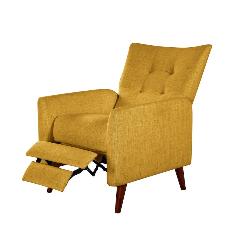 Fauteuils inclinables manuels modernes Aurora (lot de 2) avec pieds en bois massif