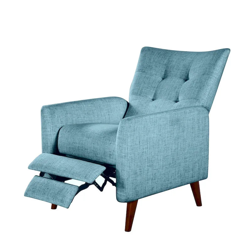 Fauteuils inclinables manuels modernes Aurora (lot de 2) avec pieds en bois massif